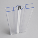 Clear seal pair with blue rim, twin black magnets set in stepped groove