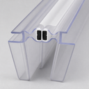 Clear seal pair with blue rim, twin black magnets set in stepped groove