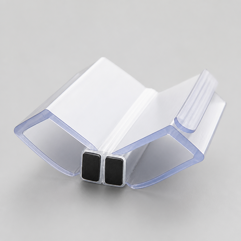 MAG029 - Magnetic Shower Screen Seal - Self Adhesive Magnetic Seal - 1 Pair - Length of 2000mm
