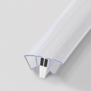 Clear magnetic channel seal pair, full length studio shot with white magnet strip