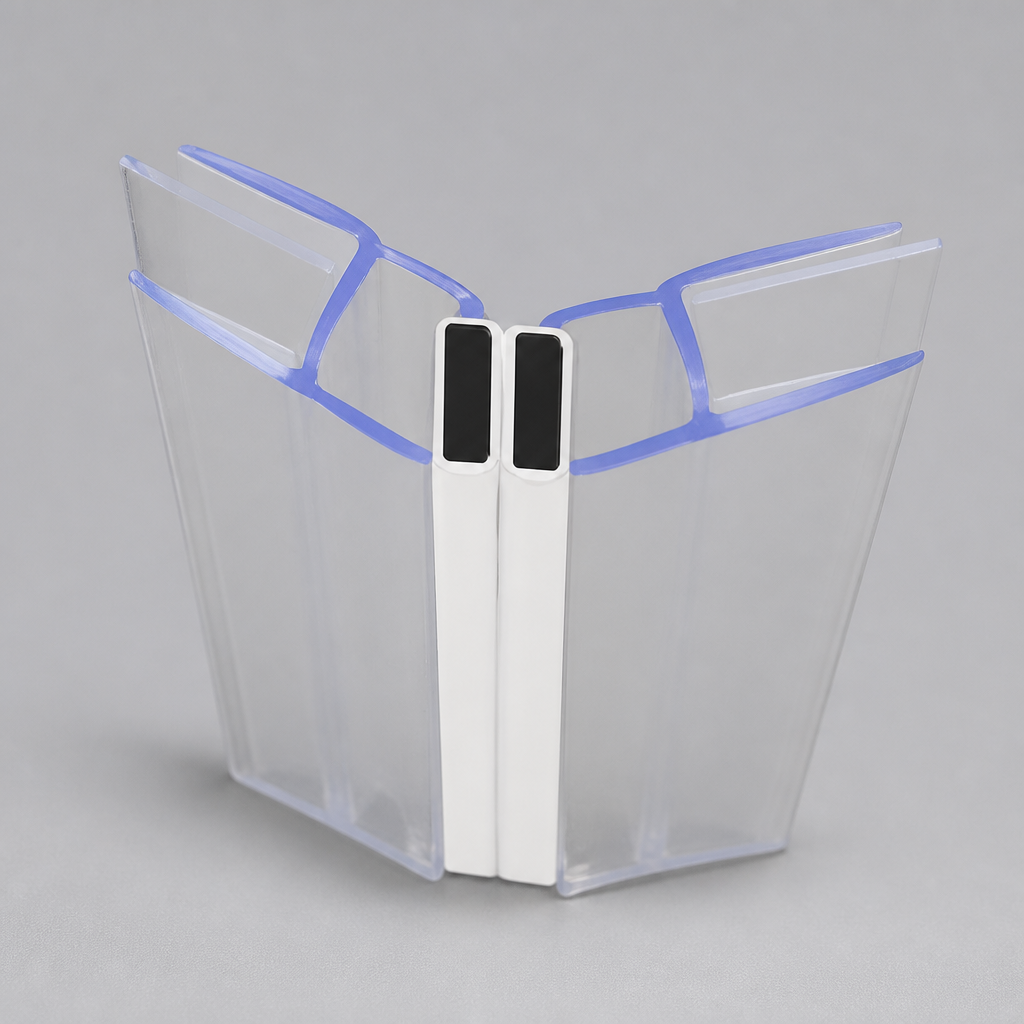 MAG045 - Magnetic Shower Screen Seal - Fits 8mm Glass - 1 Pair - Lengths of 2000mm or 2600mm