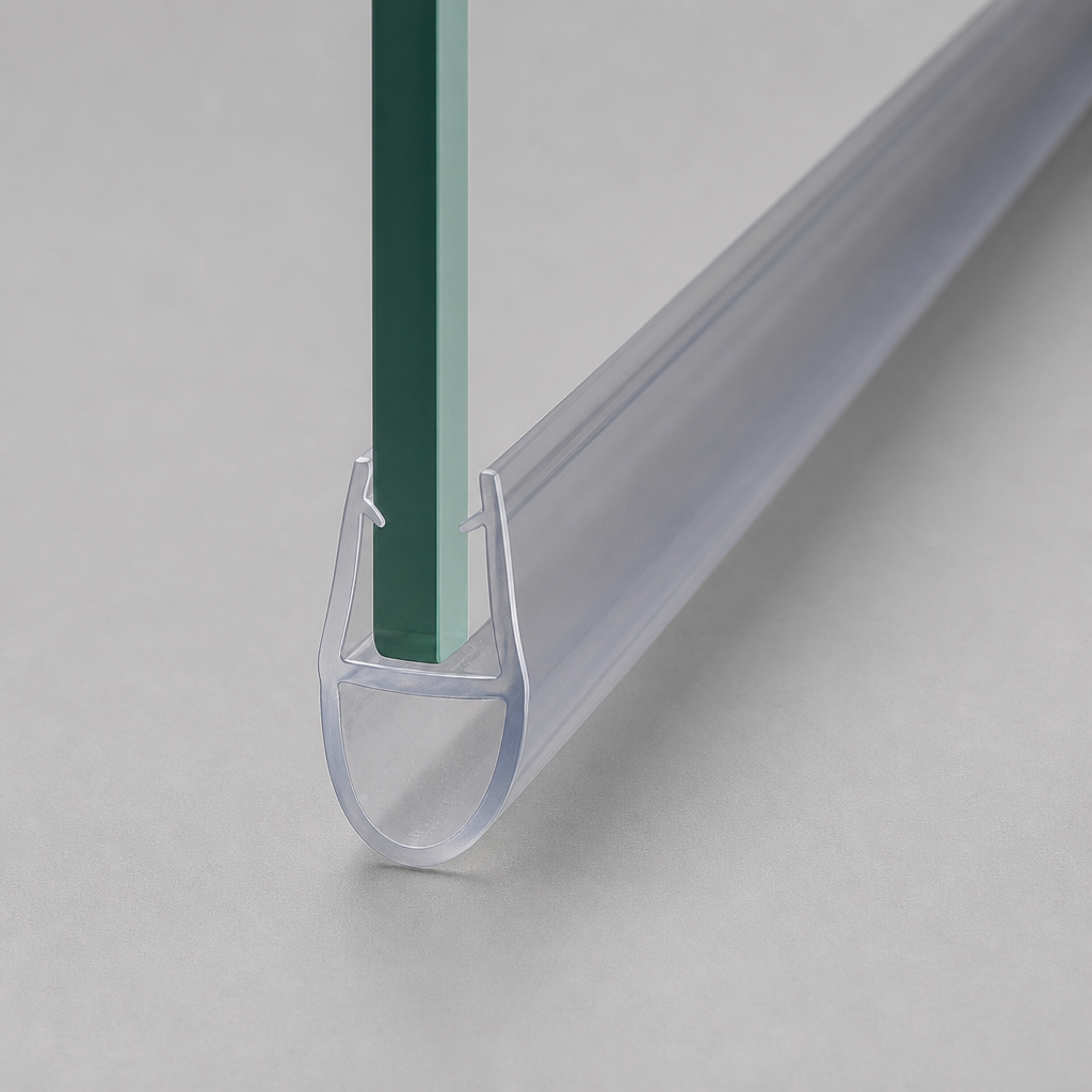 SEAL001B - Shower Screen Seal - Fits 4-6mm Glass - Gaps 3-7mm - Black