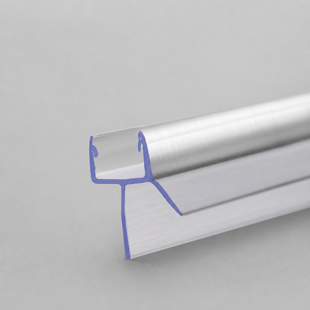 SEAL007CP - Chrome Shower Screen Seal - Fits 4-6mm Glass - Fits 18mm to 23mm gaps