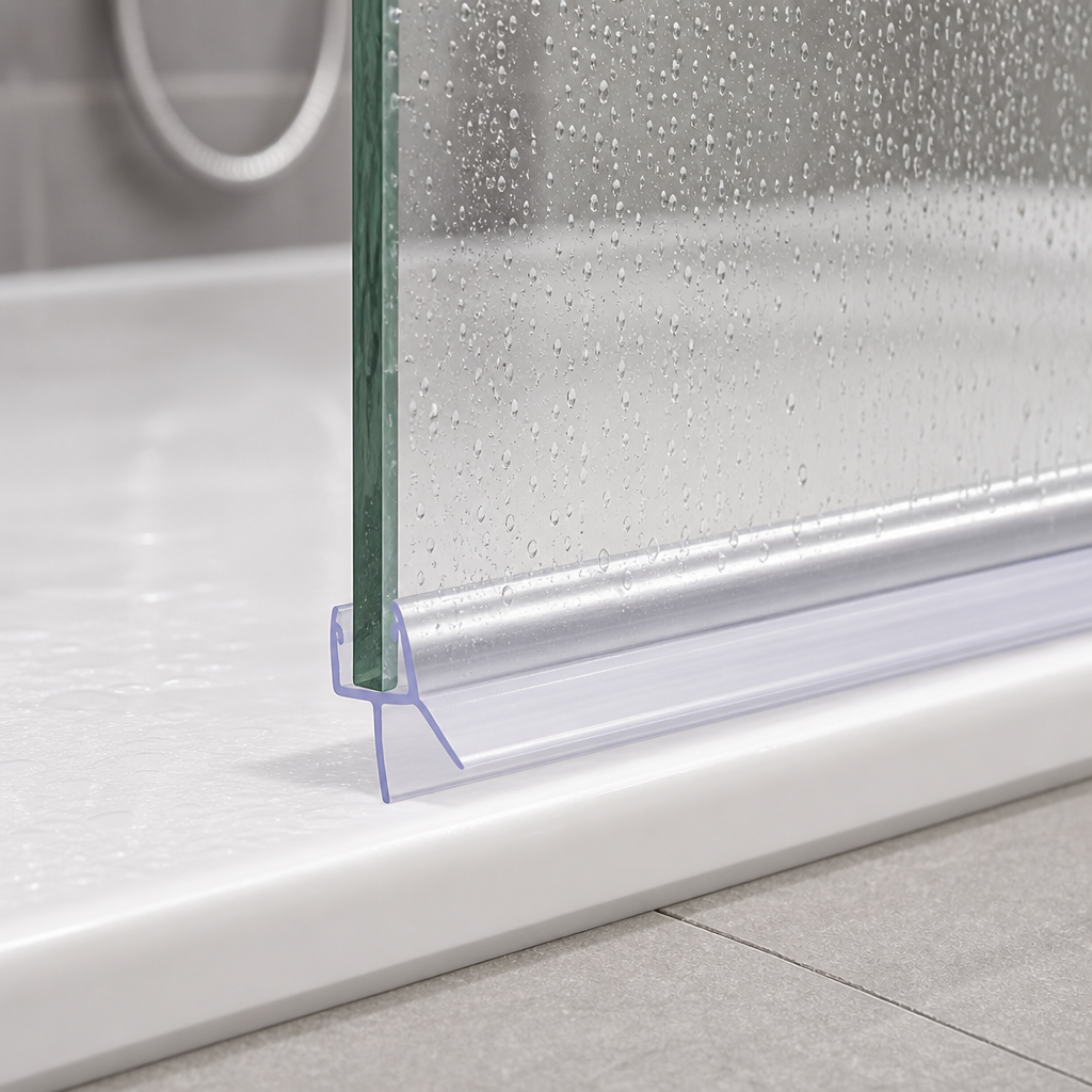 SEAL010CP - Chrome Shower Screen Seal - Fits 8-10mm Glass - Fits 7mm to 12mm gaps