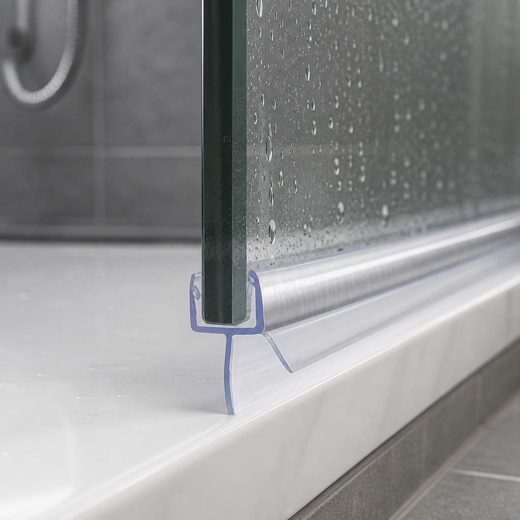 SEAL010CP - Chrome Shower Screen Seal - Fits 8-10mm Glass - Fits 7mm to 12mm gaps