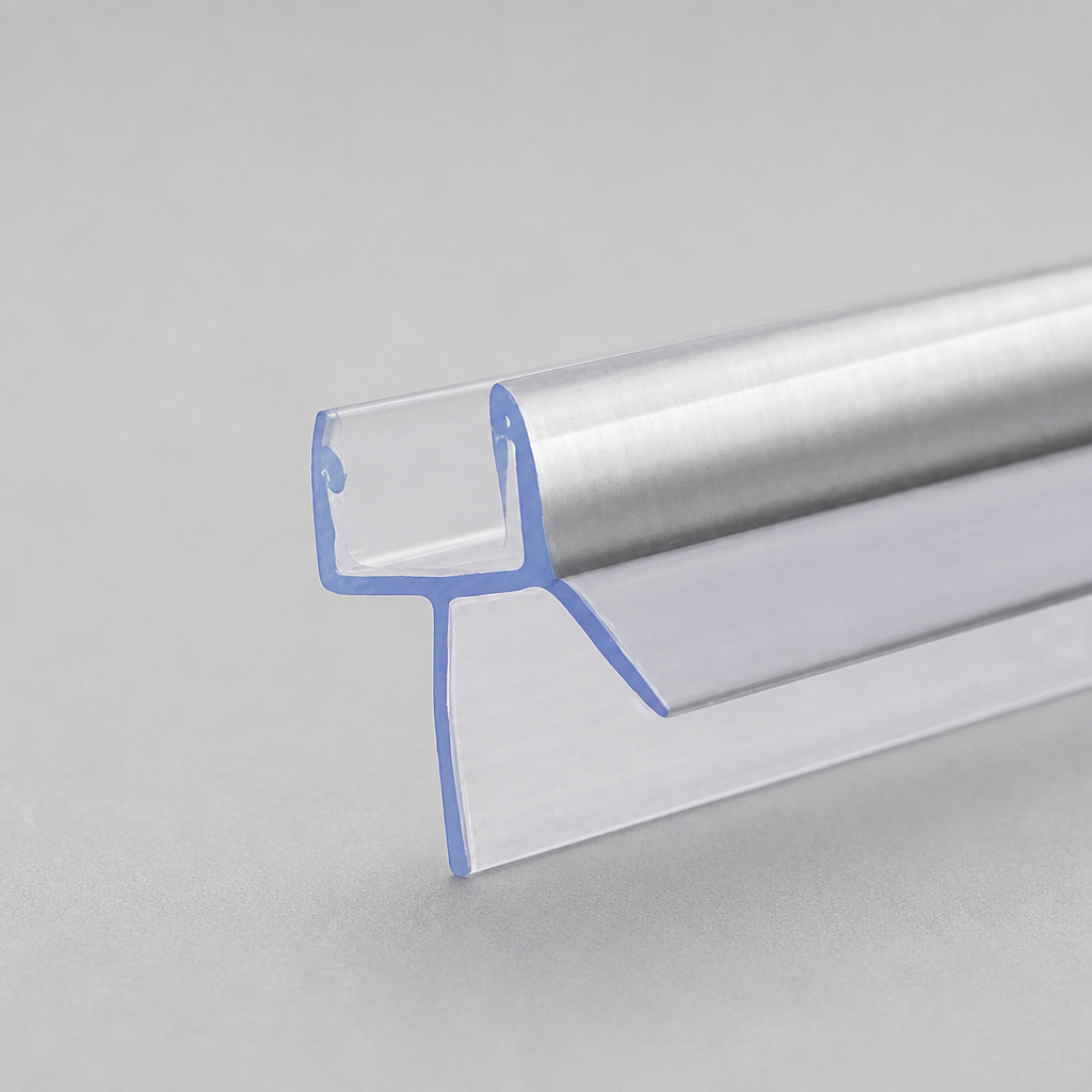 SEAL010CP - Chrome Shower Screen Seal - Fits 8-10mm Glass - Fits 7mm to 12mm gaps