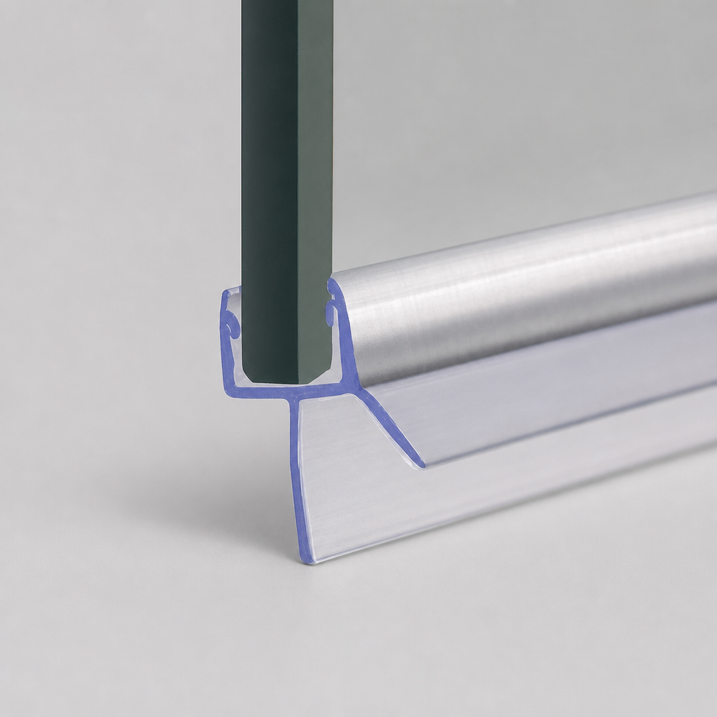 SEAL012CP - Chrome Shower Screen Seal - Fits 4-6mm Glass - Fits 15mm to 20mm gaps