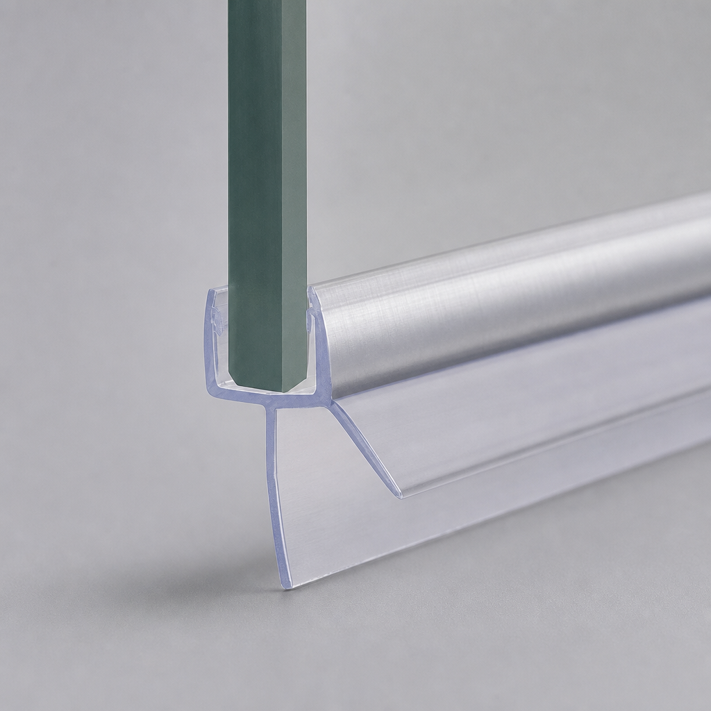 SEAL012CP - Chrome Shower Screen Seal - Fits 4-6mm Glass - Fits 15mm to 20mm gaps