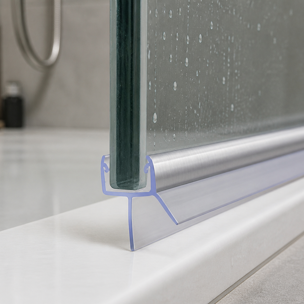 SEAL013CP - Chrome Shower Screen Seal - Fits 8-10mm Glass - Fits 11mm to 16mm gaps