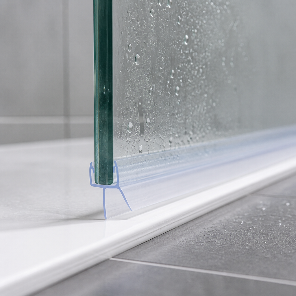 SEAL019 - Pre-Curved Shower Screen Seal - Fits 8mm Glass - Fits 7mm to 12mm gaps