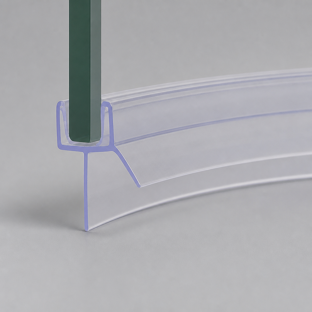 SEAL021 - Pre-Curved Shower Screen Seal - Fits 8mm Glass - Fits 15mm to 20mm gaps