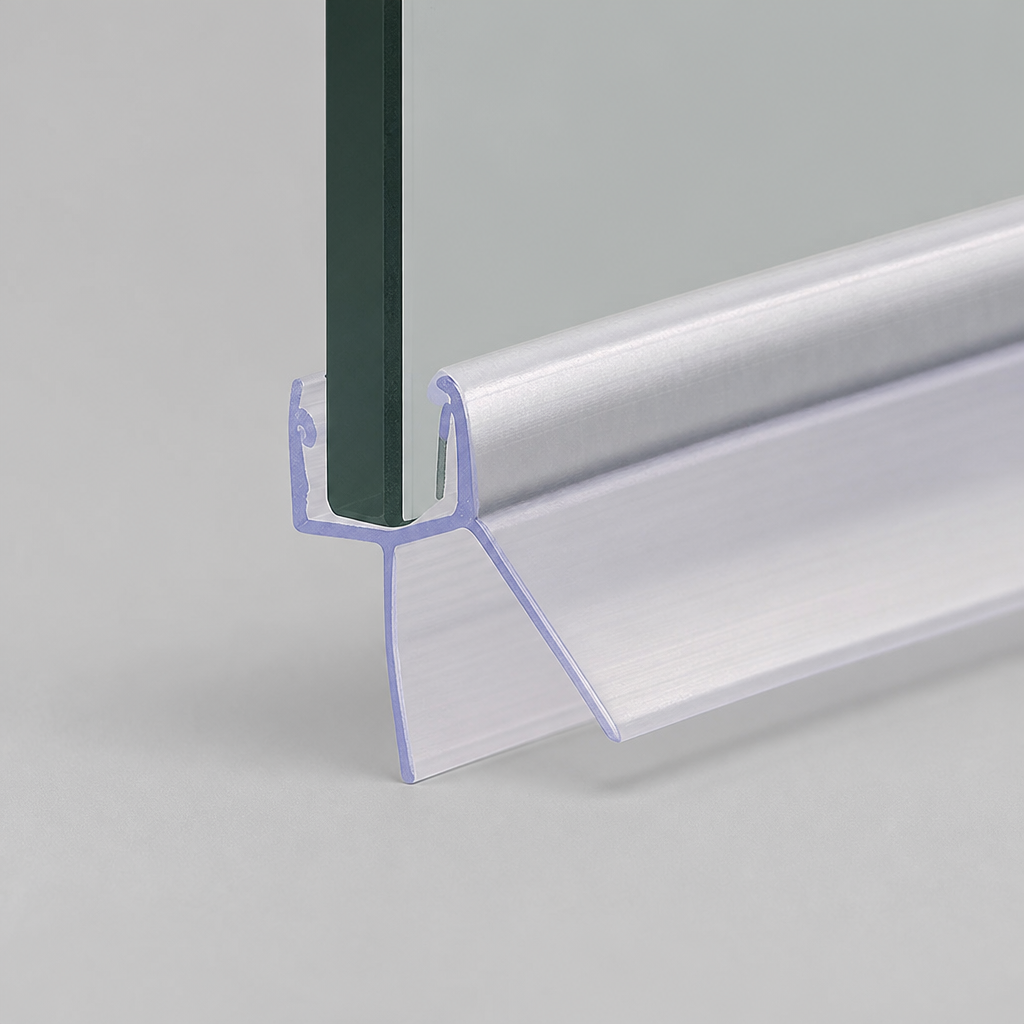 SEAL034CP - Chrome Shower Screen Seal - Fits 8-10mm Glass - Fits 18mm to 23mm gaps