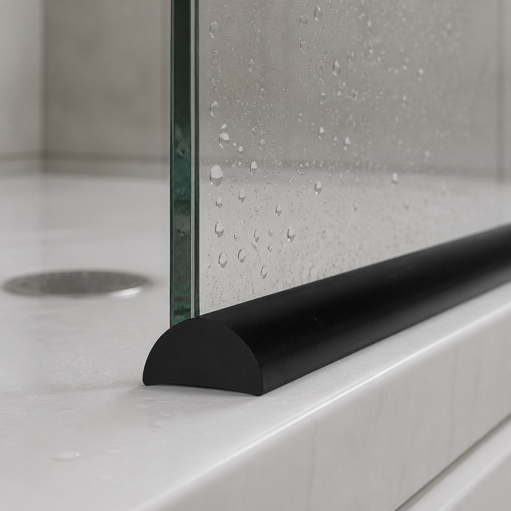 SEAL055B - Shower Threshold Seal - Wet Room Seal - Black - Lengths of 800mm, 900mm, 1400mm, 2000mm and 2400mm