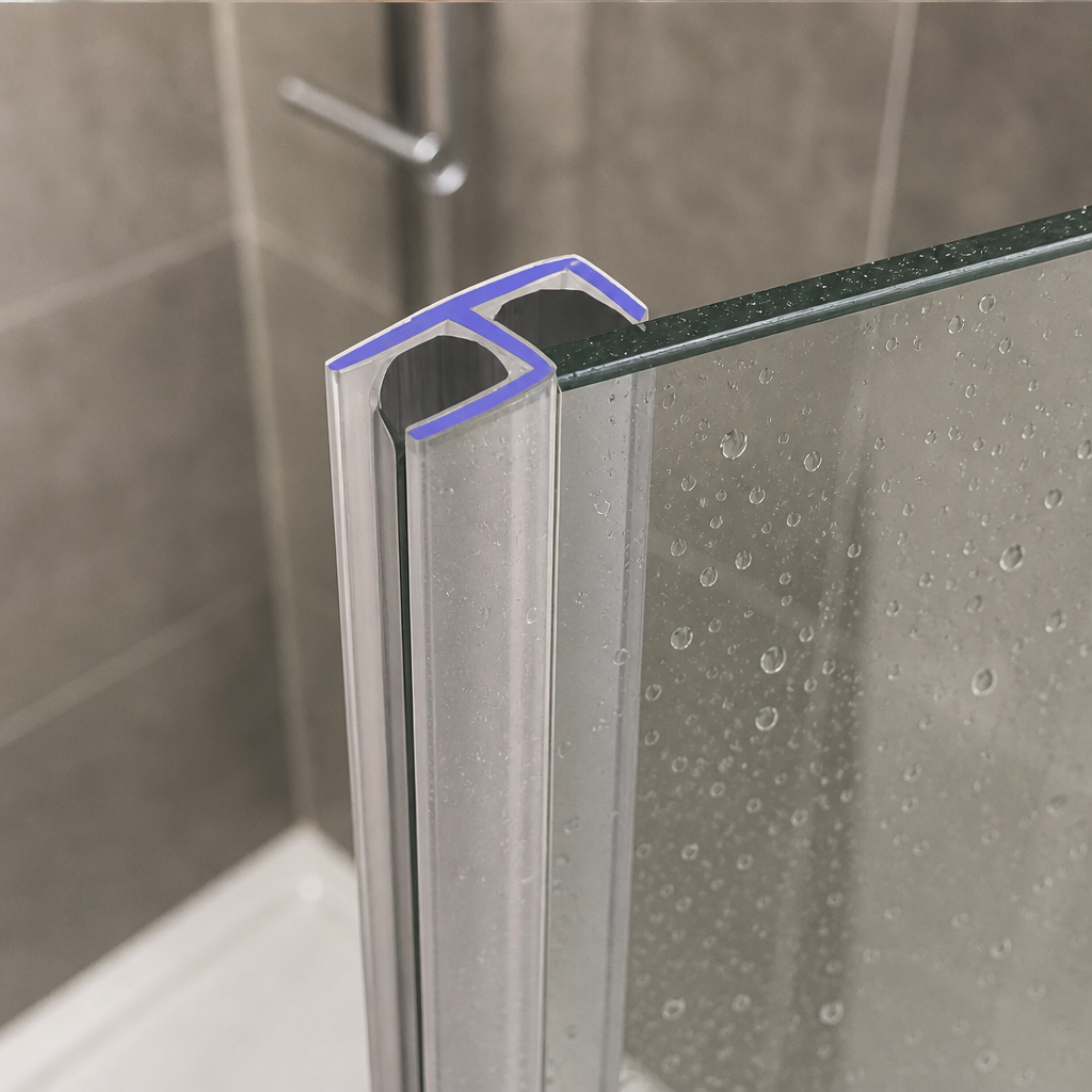 SEAL063 - Shower Screen Seal - Fits 4-6mm Glass - 90 Degree Join