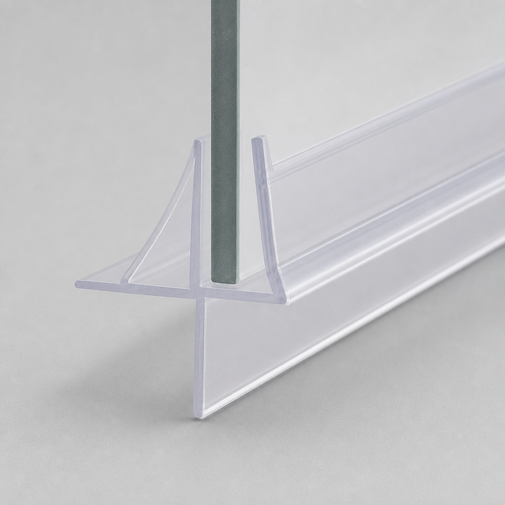 SEAL078B - Shower Screen Seal - Fits 8-10mm Glass - Gaps 7-12mm - Black