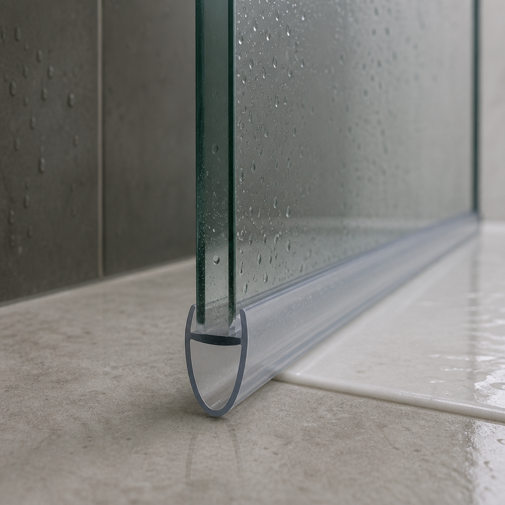 Shower Screen Seal - Fits 4-6mm Glass - Gaps 11-16mm - Black