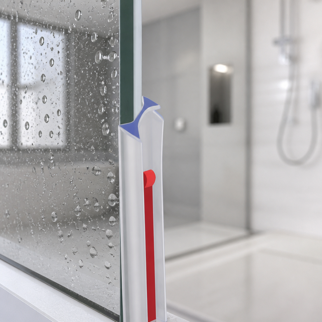SEAL089 - Shower Screen Seal - Fits 6mm Glass - Self Adhesive I Join Seal