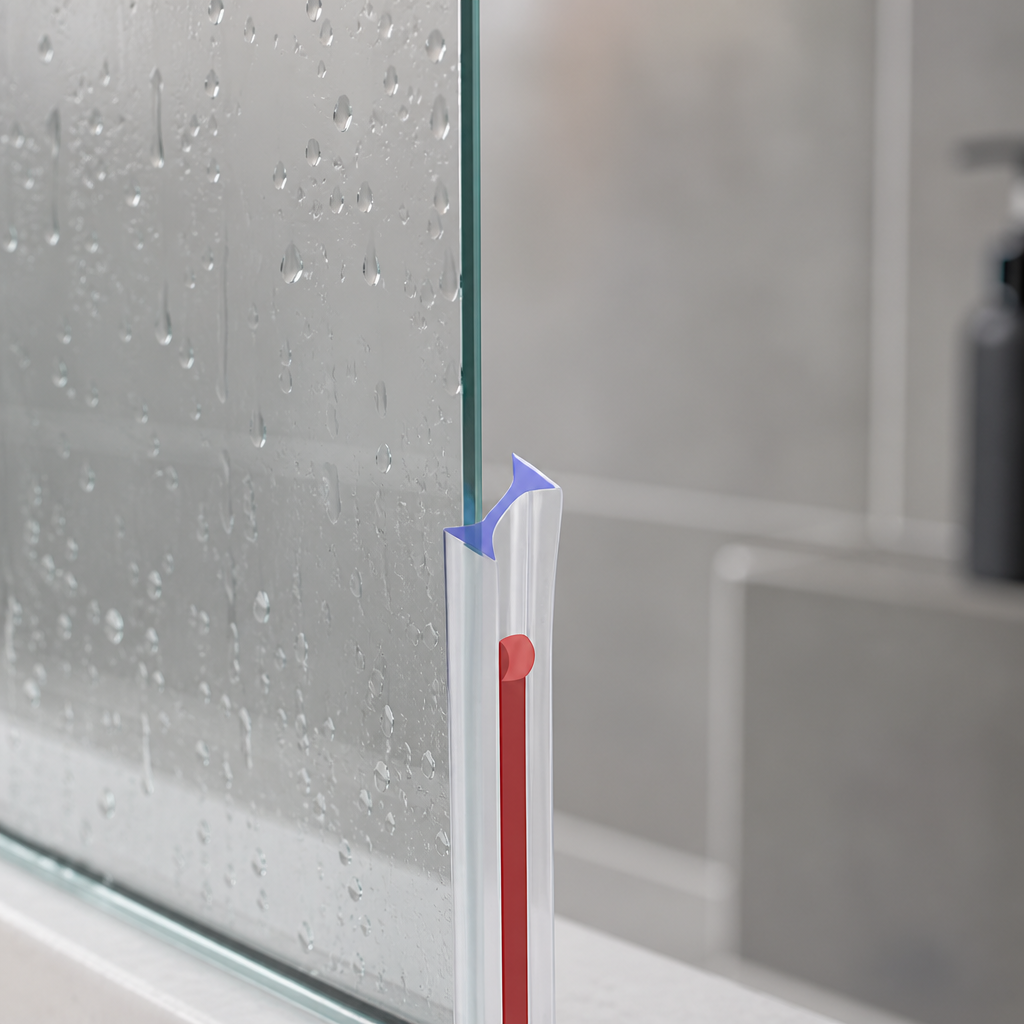 SEAL090 - Shower Screen Seal - Fits 8mm Glass - Self Adhesive I Join Seal