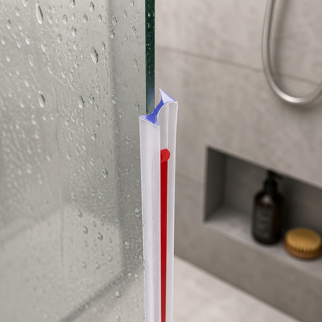 SEAL092 - Shower Screen Seal - Fits 12mm Glass - Self Adhesive I Join Seal