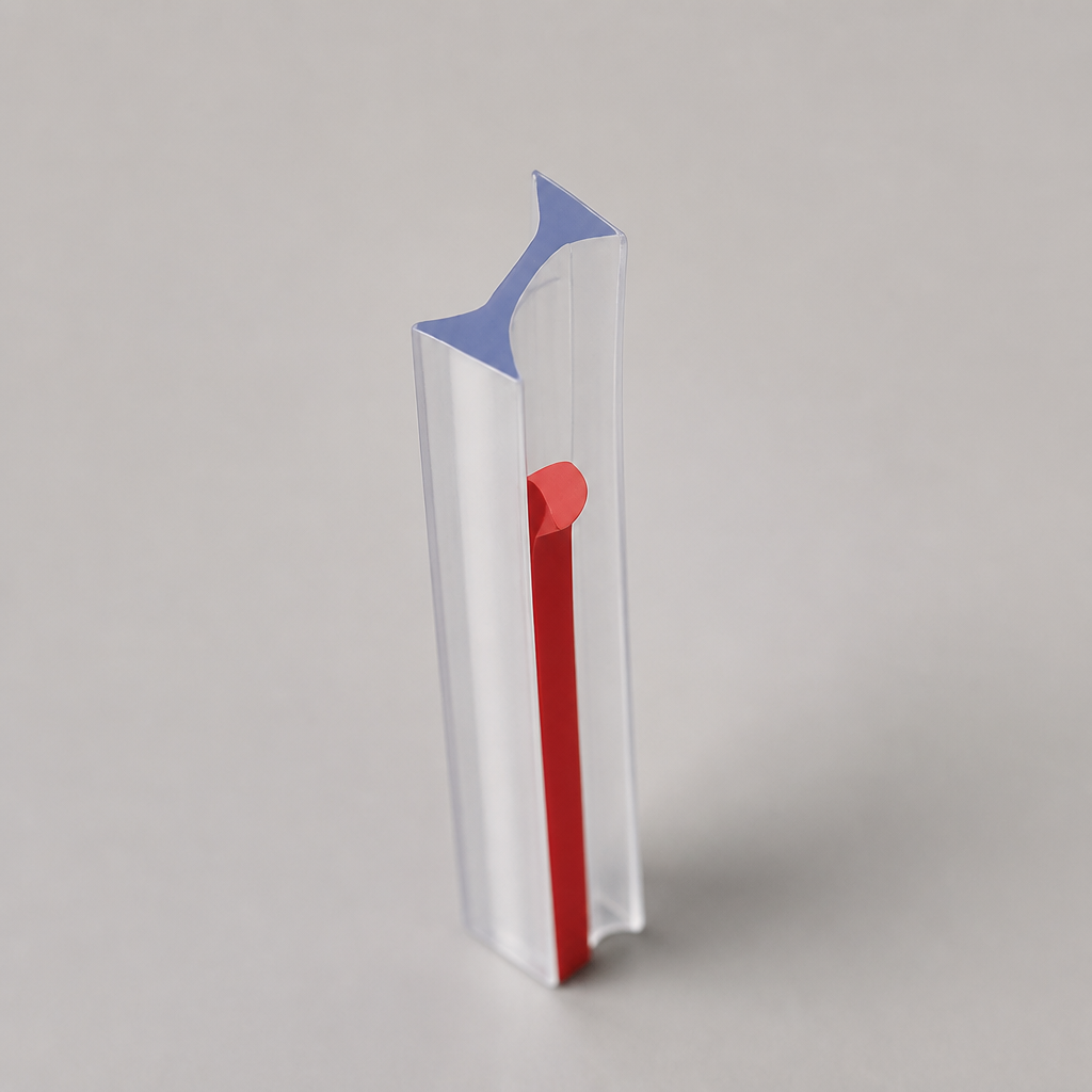 SEAL092 - Shower Screen Seal - Fits 12mm Glass - Self Adhesive I Join Seal