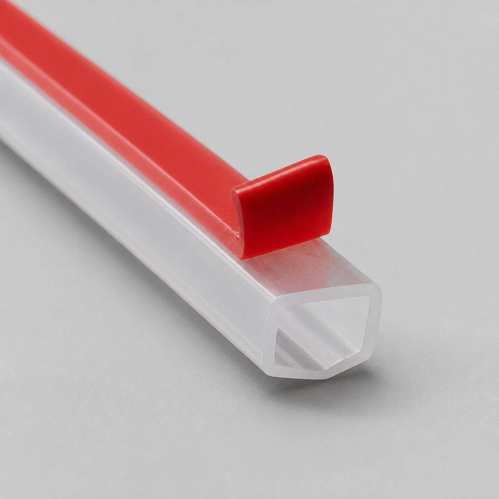 SEAL093 - Shower Screen Seal - With Double Sided VHB Tape - Lengths of 800mm, 900mm, 1400mm and 2000mm