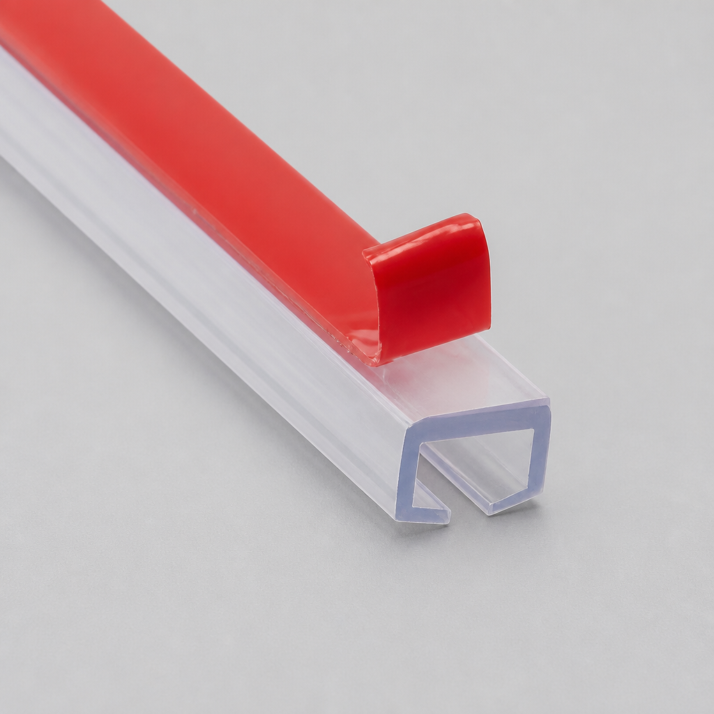 SEAL093 - Shower Screen Seal - With Double Sided VHB Tape - Lengths of 800mm, 900mm, 1400mm and 2000mm