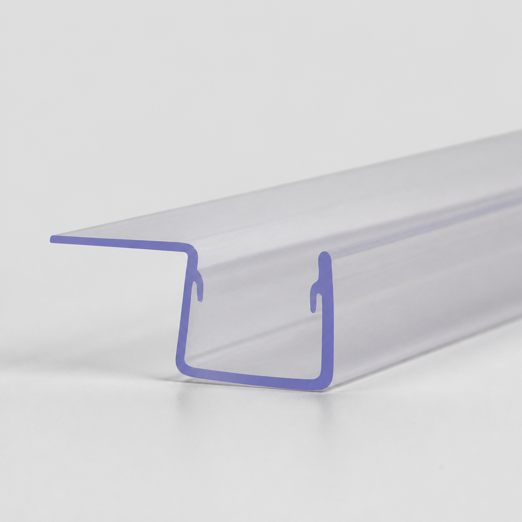 SEAL107 - Shower Screen Seal - Fits 4-6mm Glass - Fin Depth of 20mm