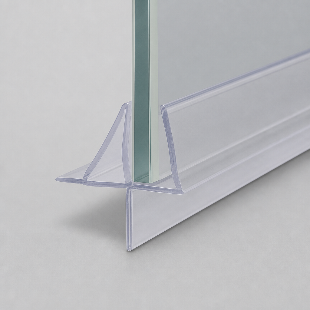 SEAL115B - Shower Screen Seal - Fits 4-6mm Glass - Gaps 5-10mm - Black