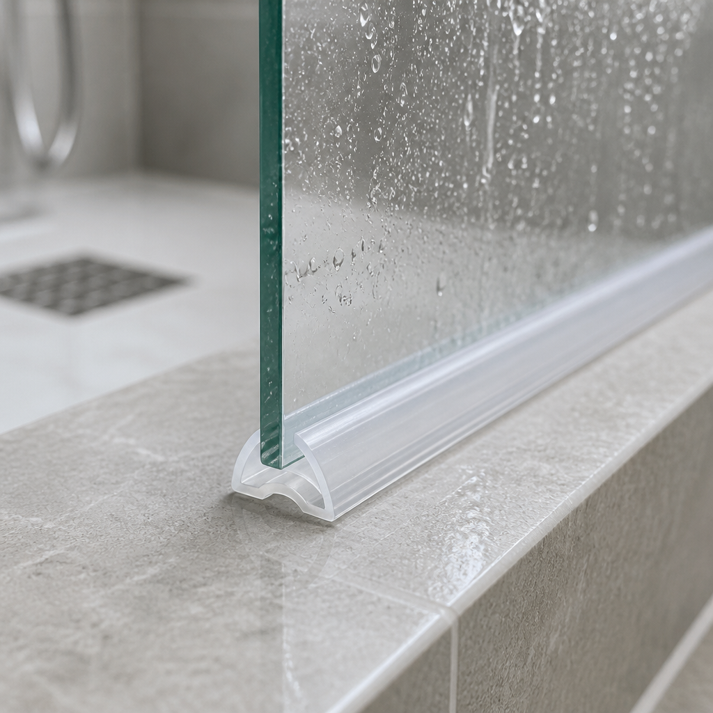 Shower Threshold Seal - White - Lengths of 800mm, 900mm, 1400mm and 2000mm