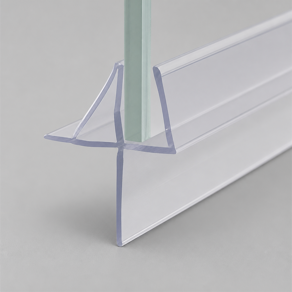 SEAL144B - Shower Screen Seal - Fits 8-10mm Glass - Gaps 20-25mm - Black