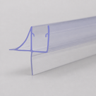 Clear seal length angled on grey, curved flick fin one side and a long straight fin down the other