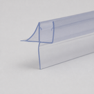 Clear seal on pale grey, curved flick fin one side and a long straight fin sweeping down the other