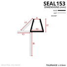 Cross-section: 17mm glass channel with a 17mm angled fin, 13mm foot and a 30mm drop blade