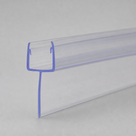 Clear tapered seal on grey at a low angle, gripping nibs in the channel above a stem and sloping fin