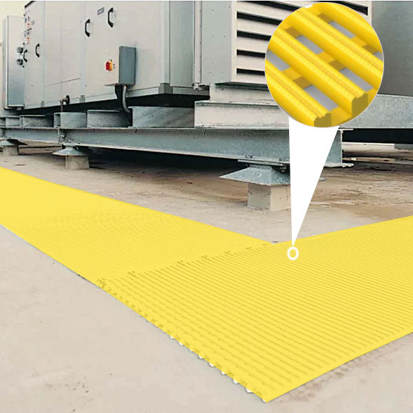 Slip-Resistant Walkway Mat for TPO Roofing and EPDM Roof Membranes