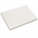 Milky white nylon sheet angled on white, showing its thickness along the front edge
