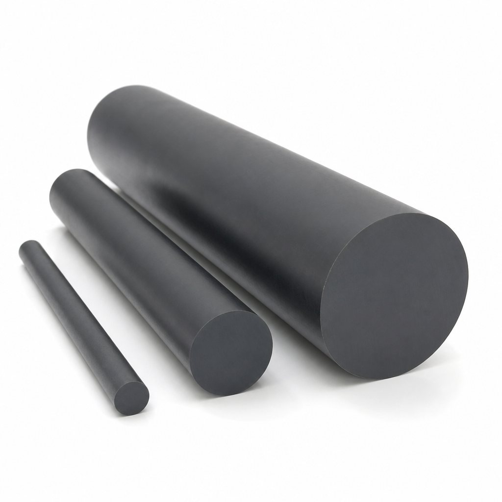 Black-Grey Nylon Rod 300mm Diameter 1000mm Length for Engineering