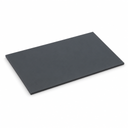 Thick dark grey PVC panel lying flat at an angle on a white studio background