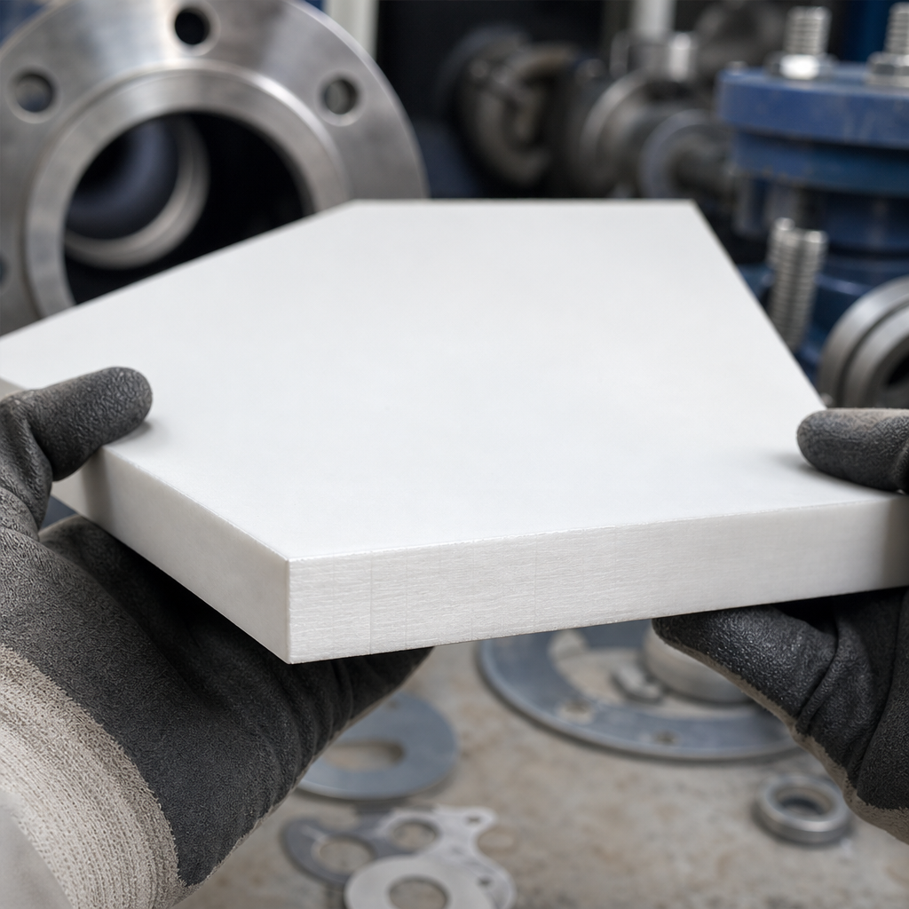 PTFE Sheet Glass Filled 5mm to 40mm Thickness for Industrial Use