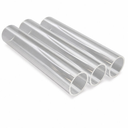Extruded Clear Acrylic Tube 70mm to 134mm dia for Displays & light covers