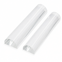 Acrylic Round Rod - Half-Round Design 6mm to 25mm Diameter — view 2