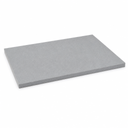 Grey polyethylene foam sheet angled on white, edge revealing its thickness