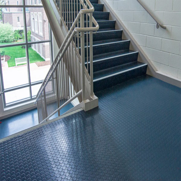 Studded Flooring Oil-Resistant Rubber Mats for Heavy-Duty Applications Linear Metre