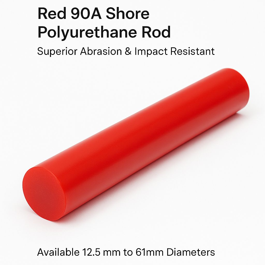 Polyurethane Plastic Rod - Abrasion Resistant, Oil Resistant, Tear Resistant, Noise Dampening, High Flex Life, Multiple Sizes & Colors Available - Polyurethane Rod in use