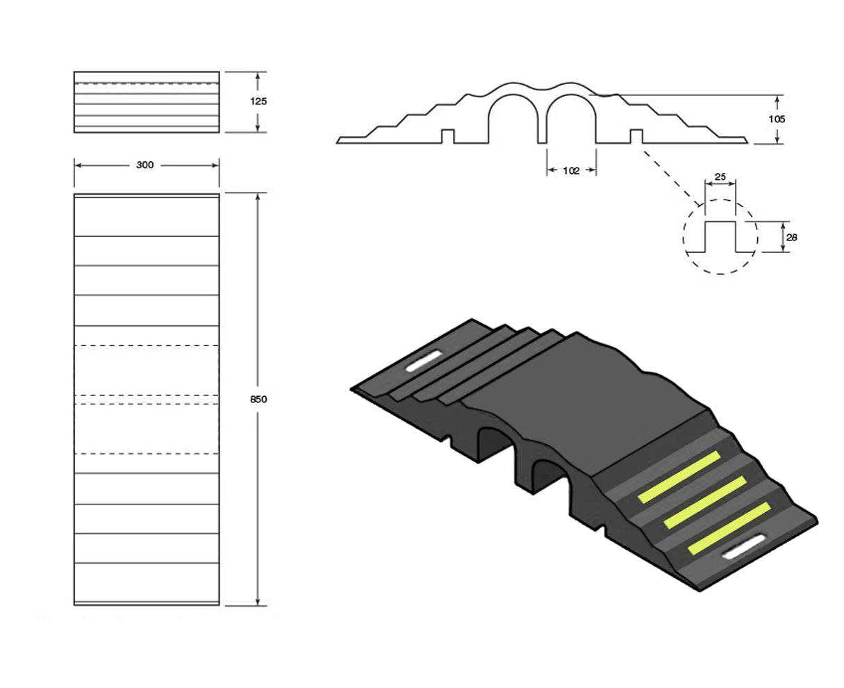 2 Channel Hose and Cable Protector