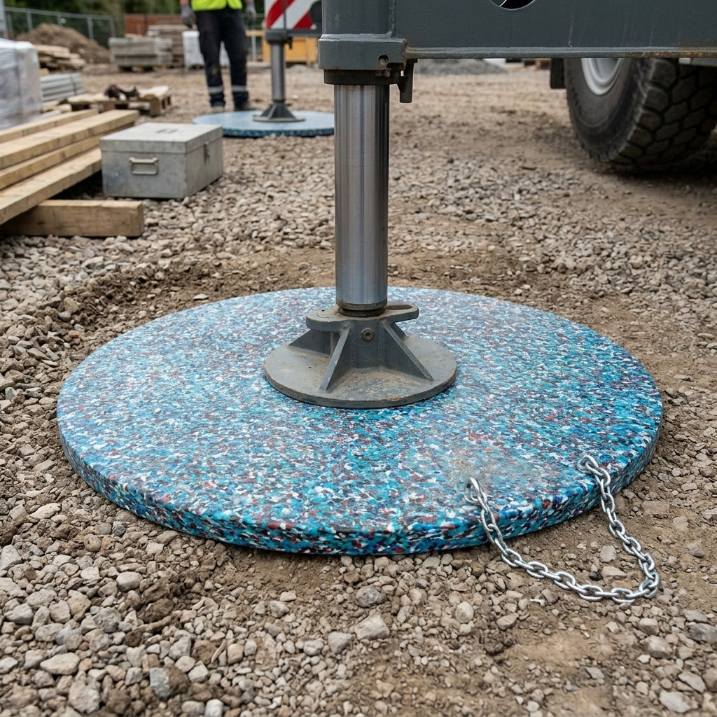 Round UHMWPE Outrigger Pad with Chain Handle