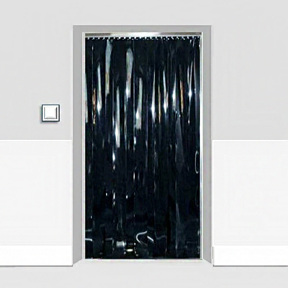 Abattoir Blackout Strip Curtains Solid Black (Hook-on)