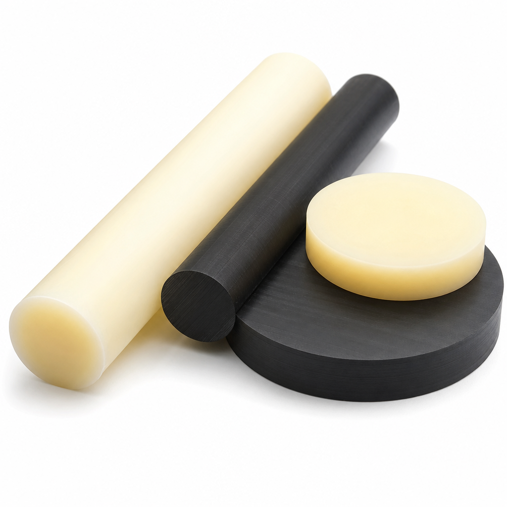 Nylon 6 Natural (ivory) / Black Rod 160mm to 250mm dia for Conveyor parts & insulators - Nylon 6 in use