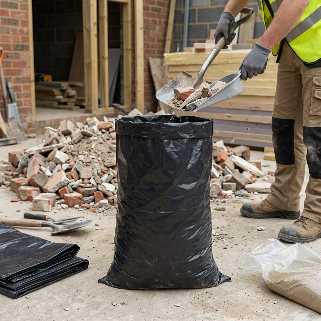 Heavy Duty Polythene Rubble Sacks Strong Gauge