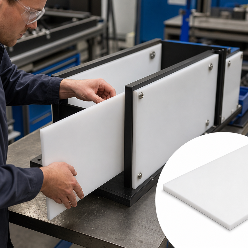 High Density Polyethylene Natural (milky-white) / Black Sheet 1mm to 1.5mm thick for Piping & tanks - UK Engineering Plastics